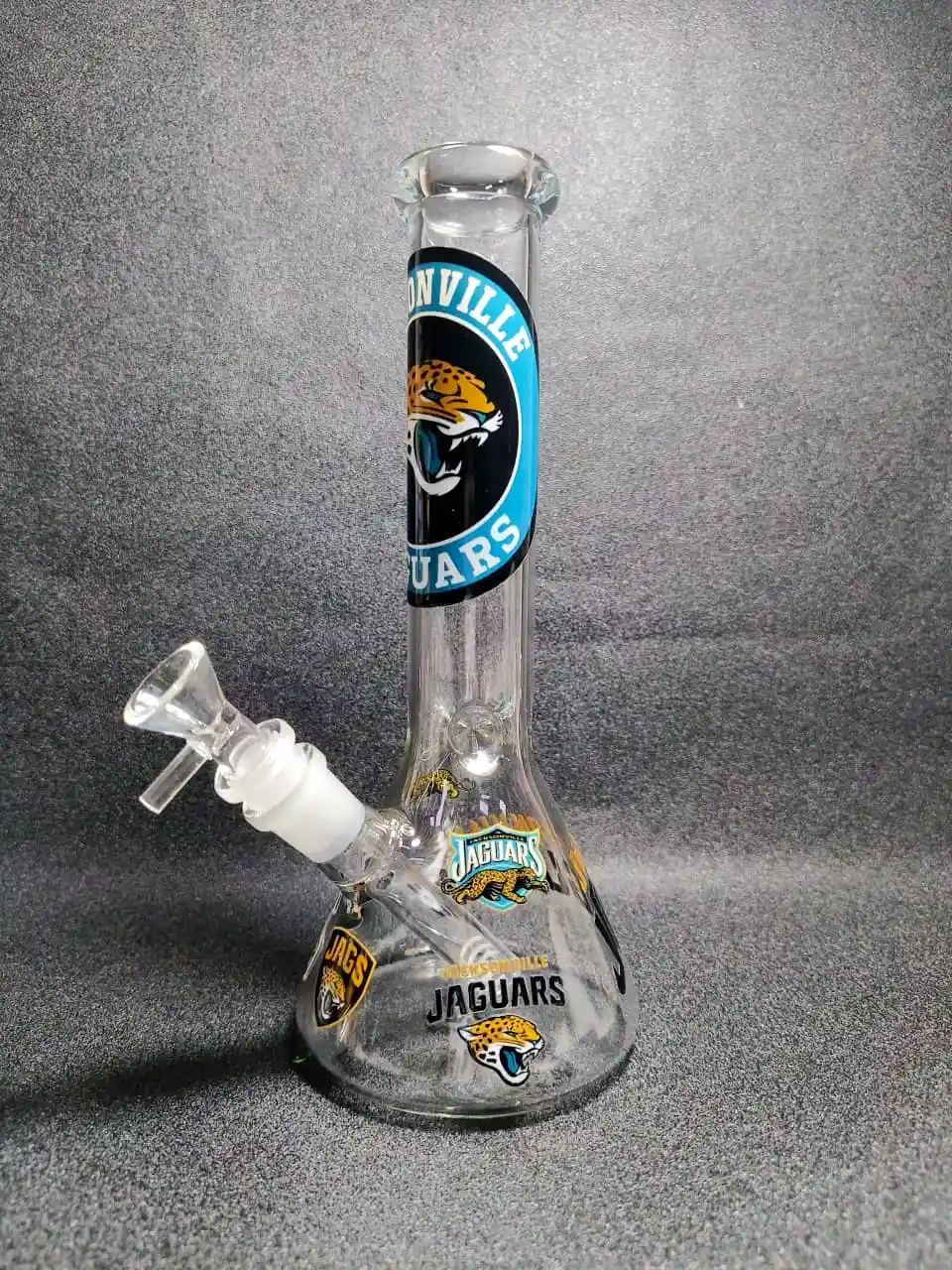 10-Inch Jacksonville Jaguars Inspired Beaker Glass Bong - Image 4