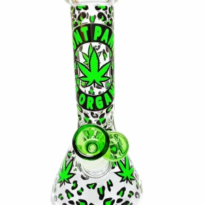 8 Inch Jungle Leopard It’s Organic Beaker Glass Bong