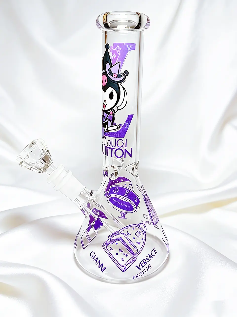 10-Inch Kuromi × LV Purple Beaker Glass Bong - Image 3