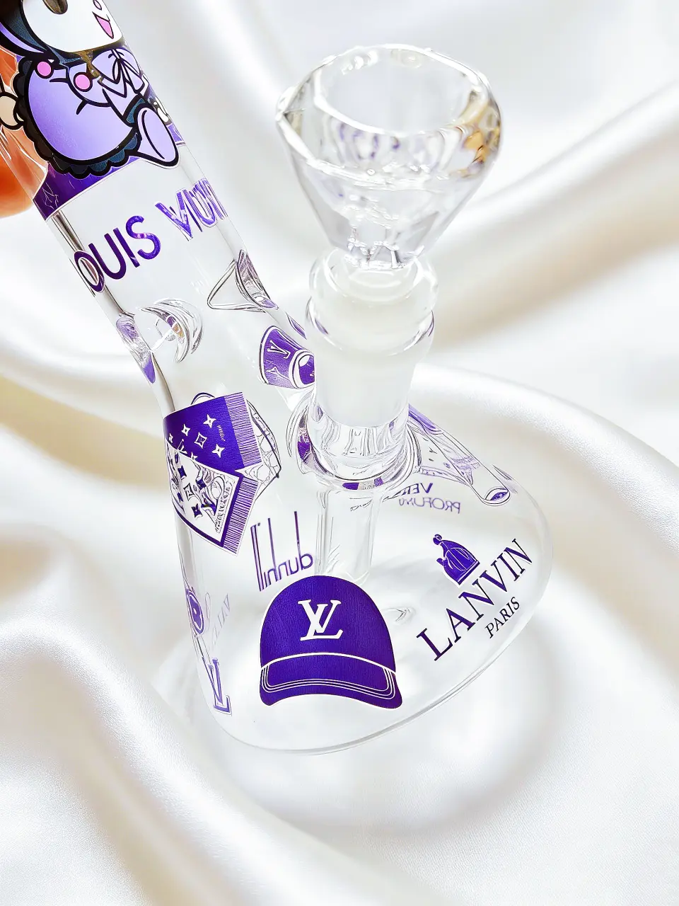 10-Inch Kuromi × LV Purple Beaker Glass Bong - Image 5