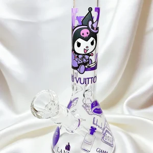 10-Inch Kuromi × LV Purple Beaker Glass Bong