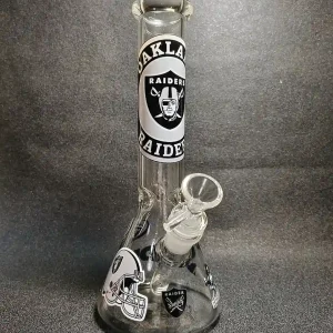 10-Inch Las Vegas Raiders NFL Beaker Glass Bong