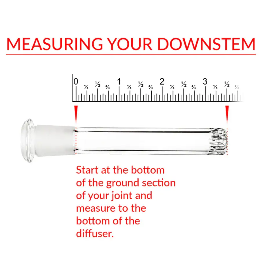 5-Arm Tree Perc Borosilicate Glass Downstem, 18mm to 14mm, 2.5–4.5 Inch - Image 3
