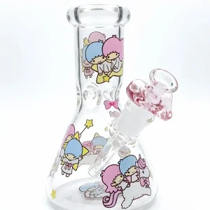 8-Inch Little Twin Stars Dreamy Beaker Bong in 5mm Borosilicate Glass