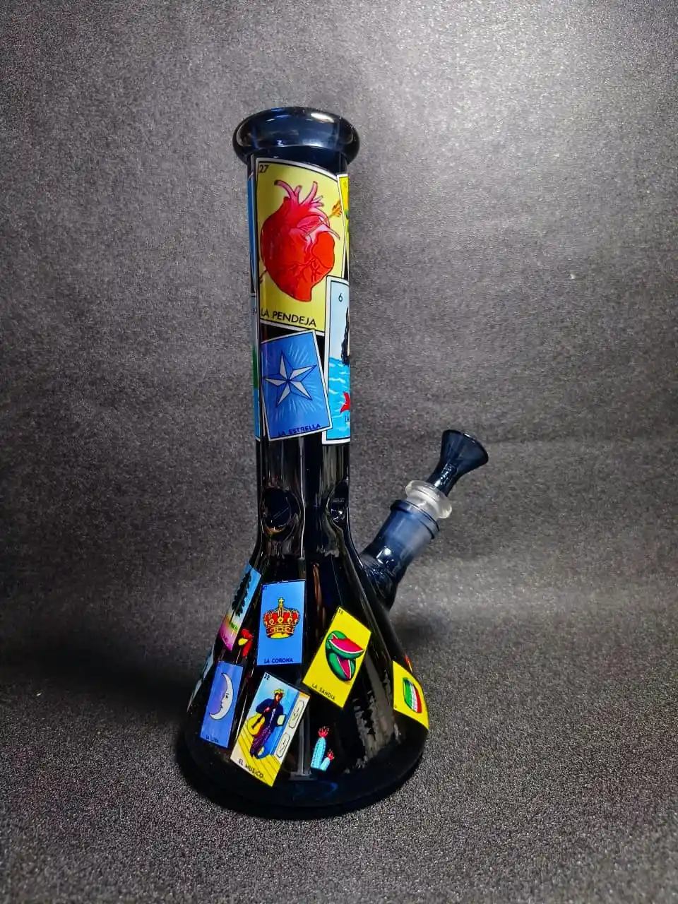 10 Inch Lotería Mexican Card Beaker Glass Bong - Image 2