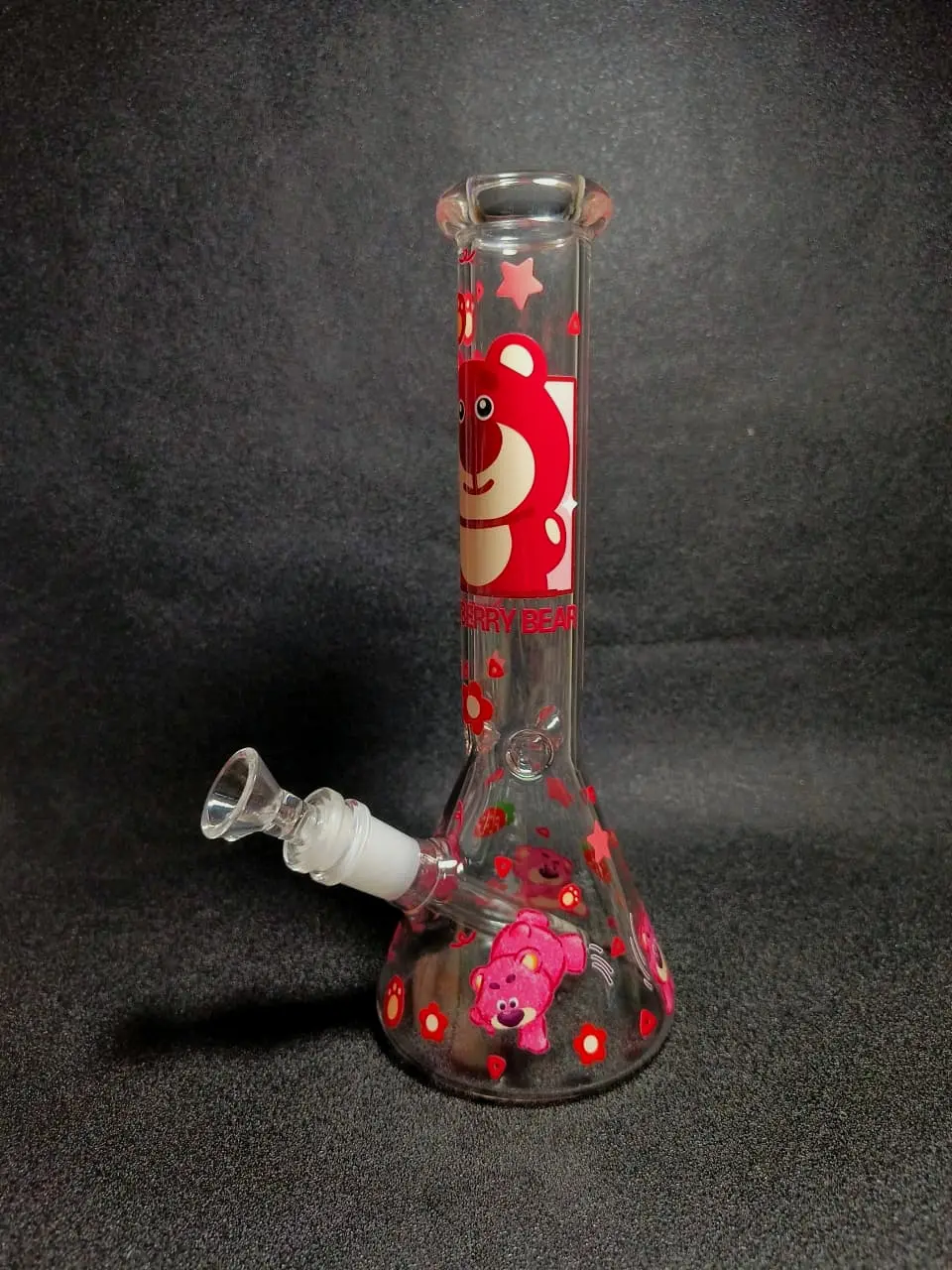 Lotso Strawberry Bear 10-Inch Beaker Glass Bong - Image 4