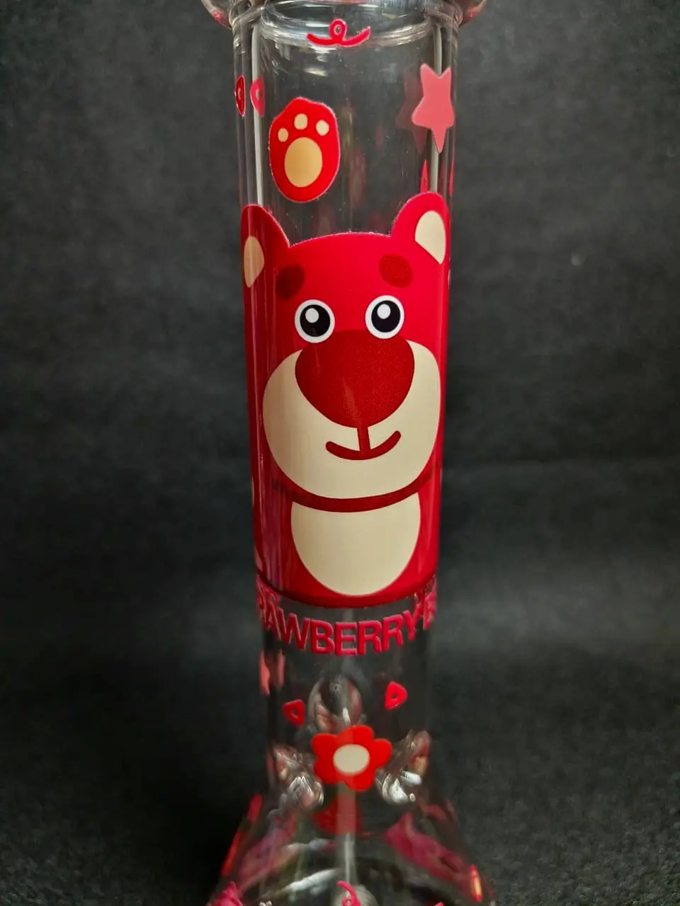 Lotso Strawberry Bear 10-Inch Beaker Glass Bong - Image 5