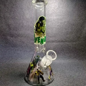 10 Inch Hulk Inspired Borosilicate Glass Beaker Bong
