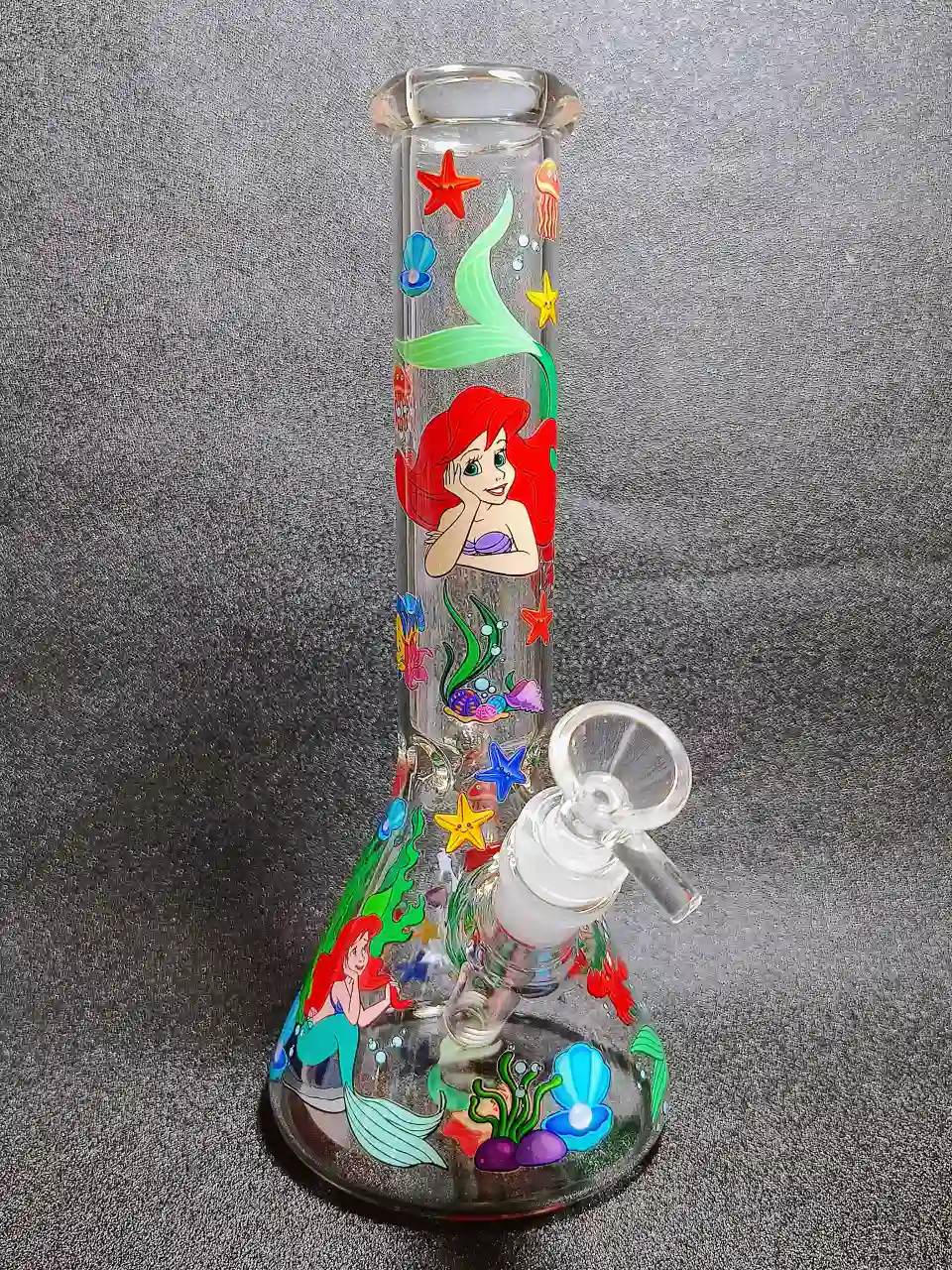 10 Inch Mermaid Ocean Fantasy Beaker Glass Bong