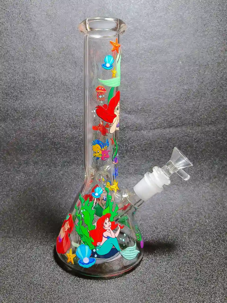 10 Inch Mermaid Ocean Fantasy Beaker Glass Bong - Image 2