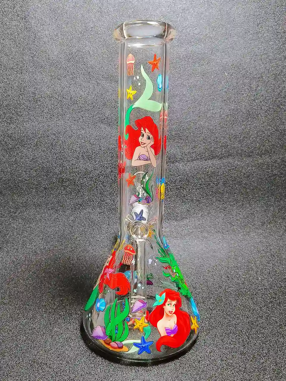 10 Inch Mermaid Ocean Fantasy Beaker Glass Bong - Image 3