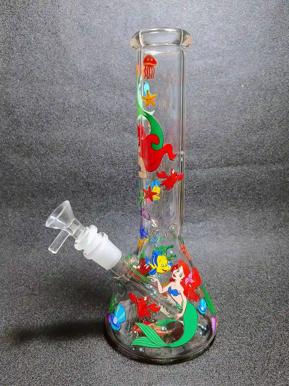 10 Inch Mermaid Ocean Fantasy Beaker Glass Bong - Image 4