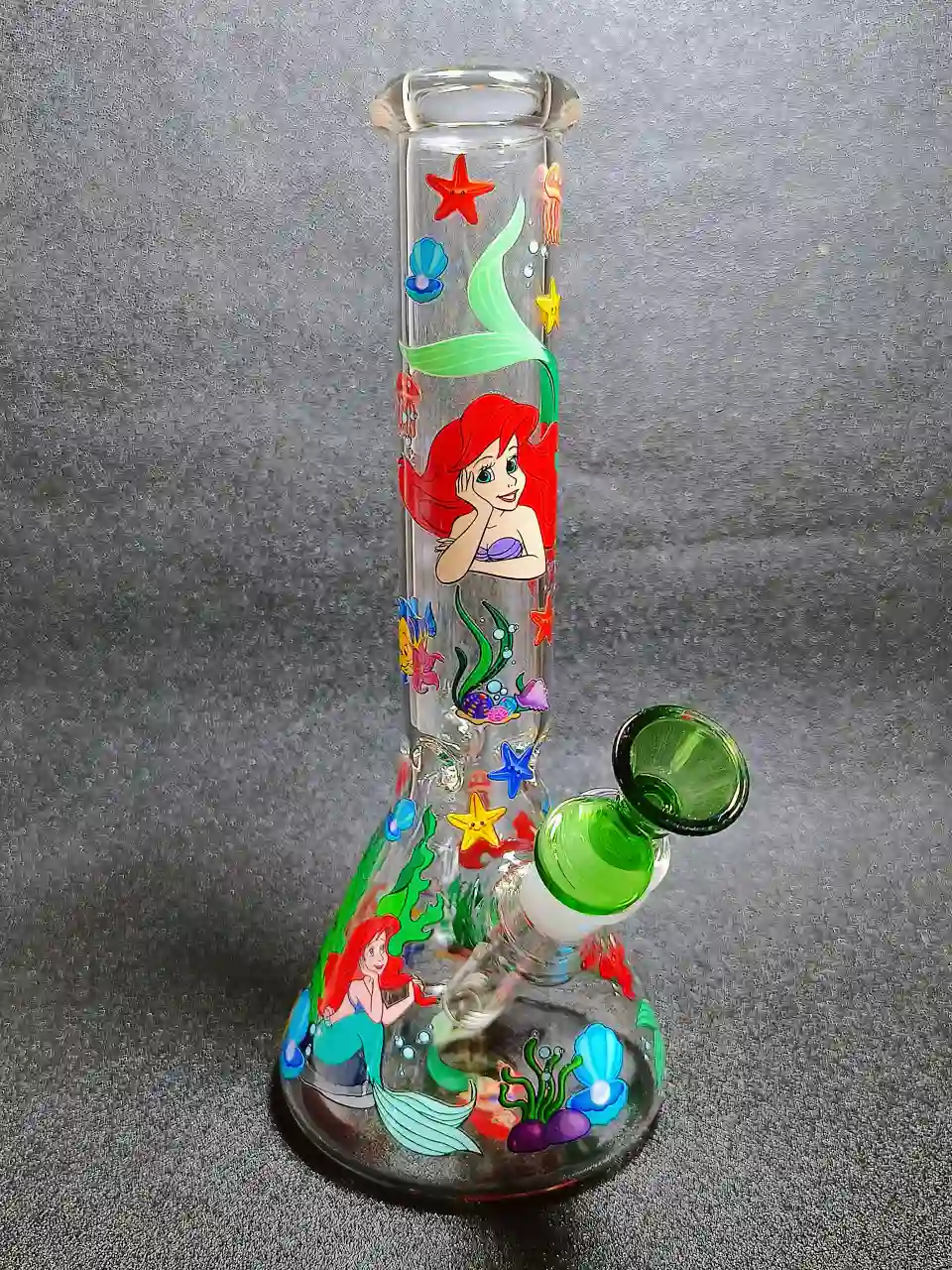 10 Inch Mermaid Ocean Fantasy Beaker Glass Bong - Image 5
