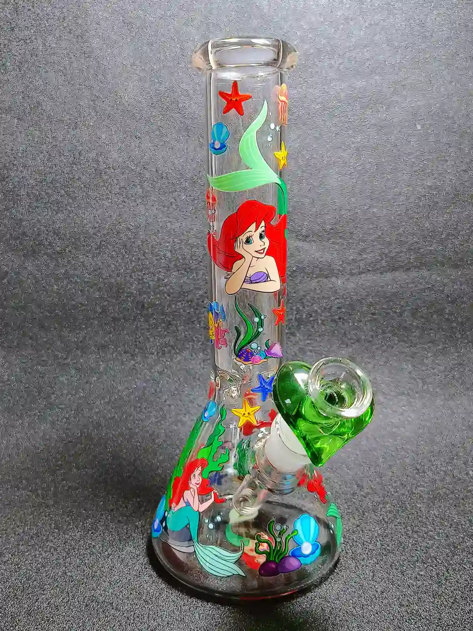 10 Inch Mermaid Ocean Fantasy Beaker Glass Bong - Image 6