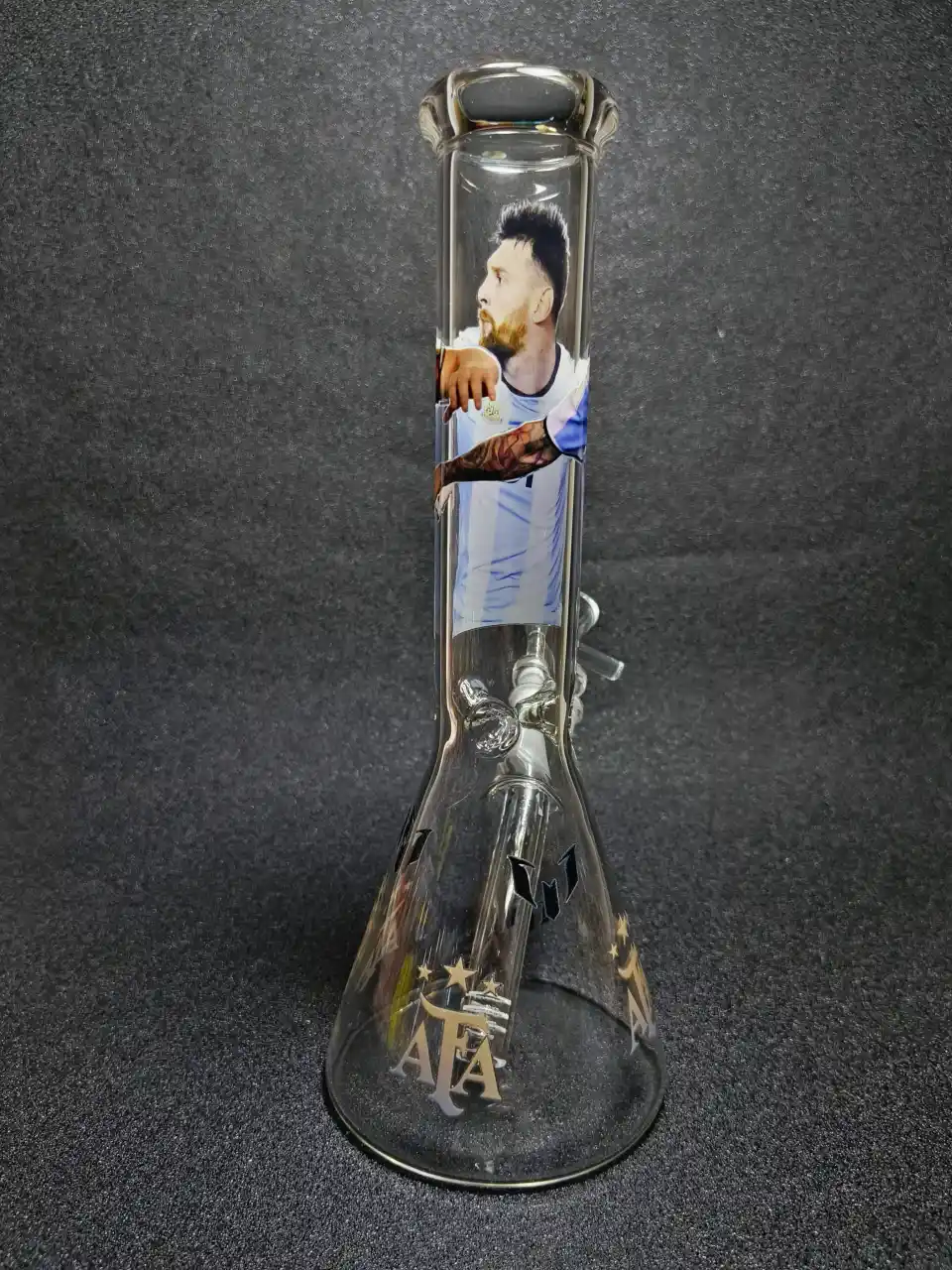 10 Inch Messi Argentina #10 Jersey Beaker Glass Bong - Image 2