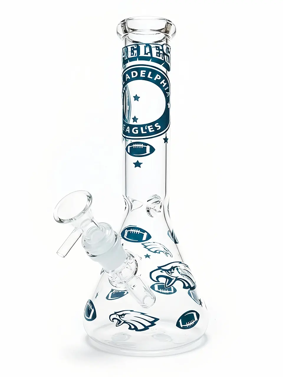 10-Inch Midnight Green Eagles Beaker Bong - Image 3