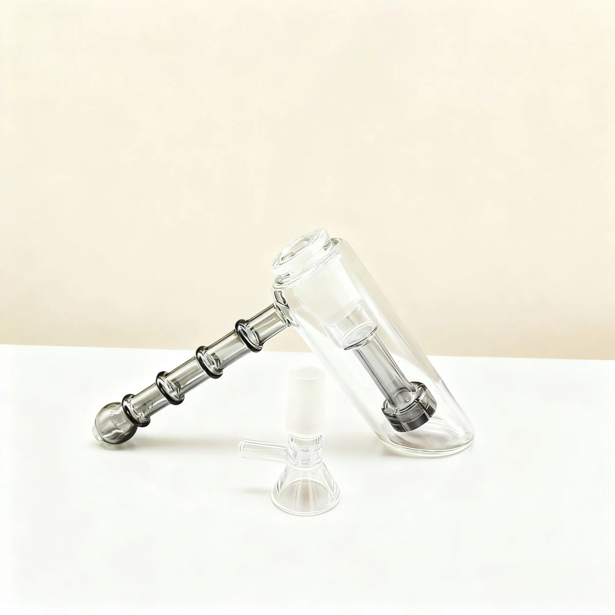 Mini Borosilicate Glass Hammer Bubbler with Showerhead Perc - Image 4