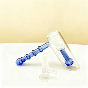 Mini Borosilicate Glass Hammer Bubbler with Showerhead Perc