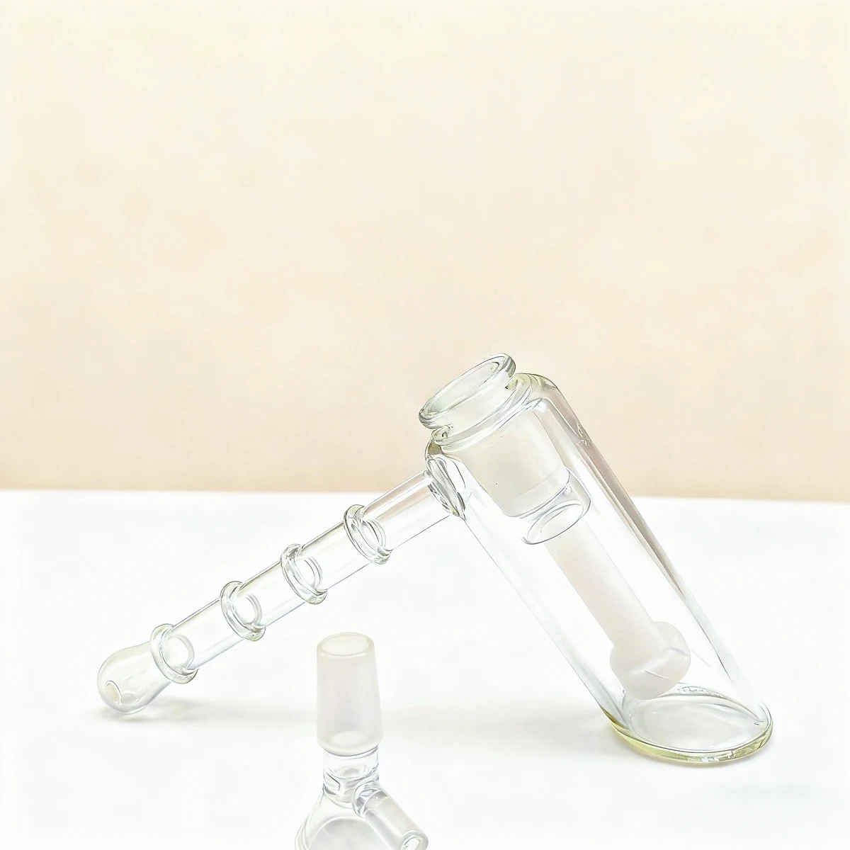 Mini Borosilicate Glass Hammer Bubbler with Showerhead Perc - Image 3