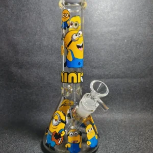10 Inch Minions Inspired Borosilicate Glass Beaker Bong