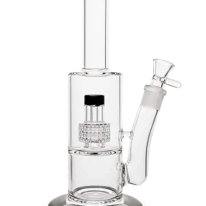 11-Inch Straight Tube Glass Bong with Matrix Perc