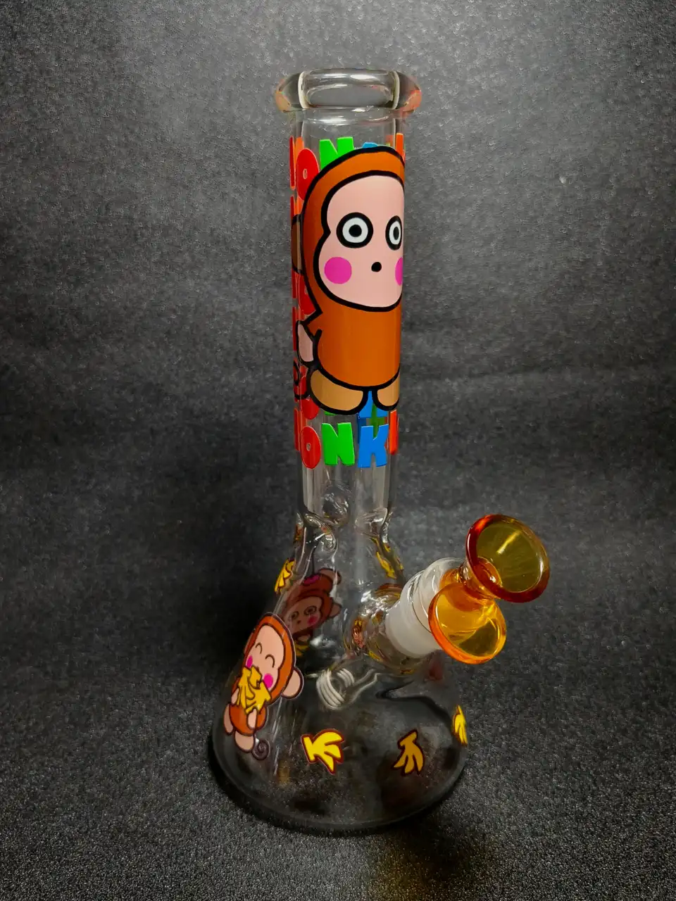 10 Inch Monkey Banana Cartoon Beaker Glass Bong