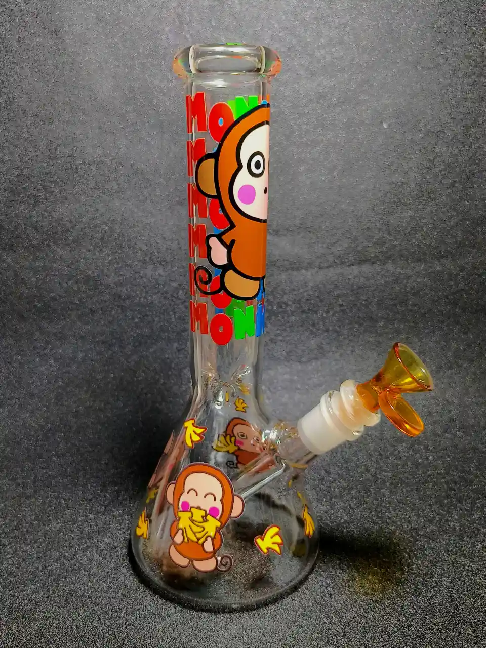 10 Inch Monkey Banana Cartoon Beaker Glass Bong - Image 2