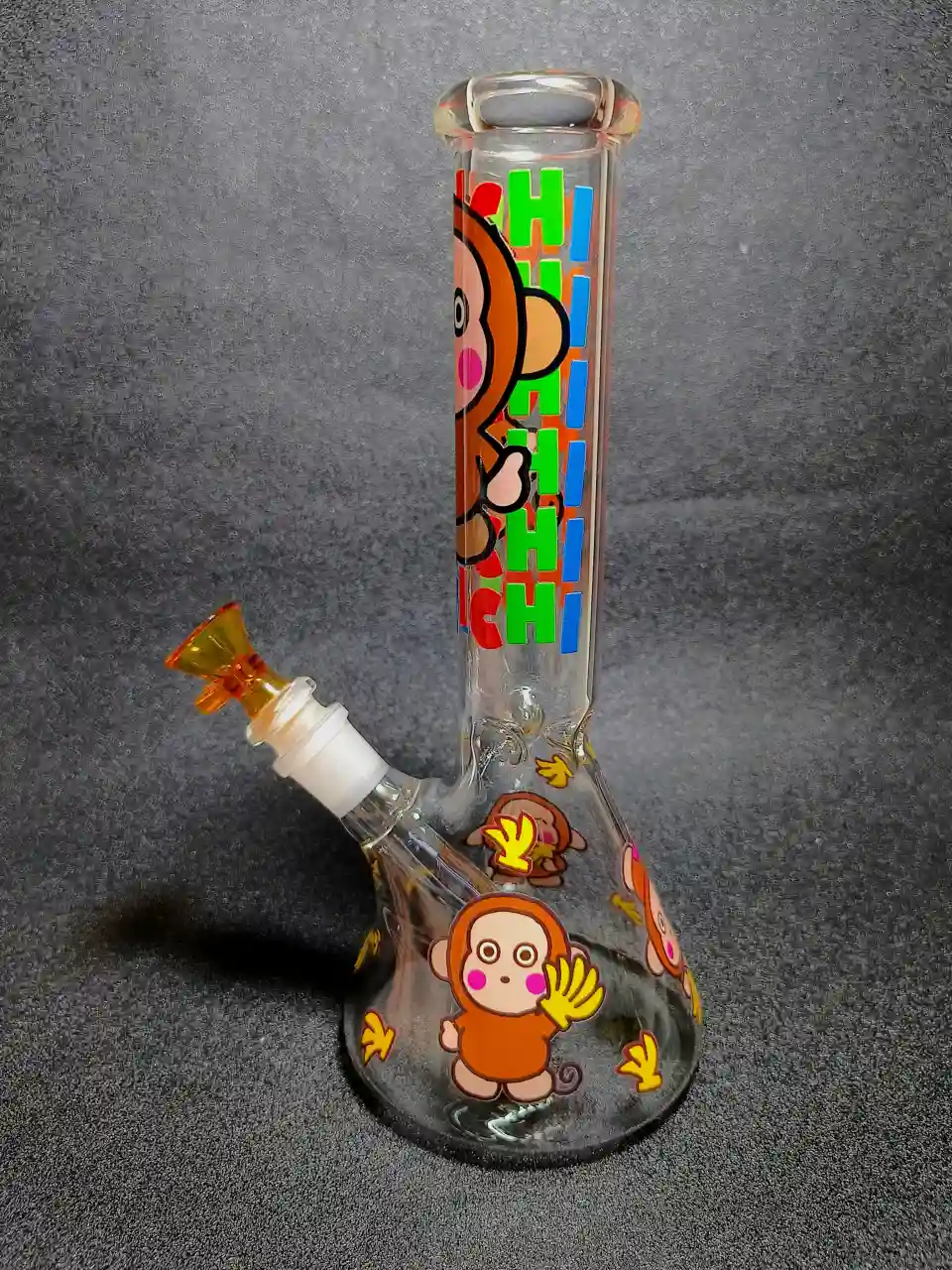 10 Inch Monkey Banana Cartoon Beaker Glass Bong - Image 4