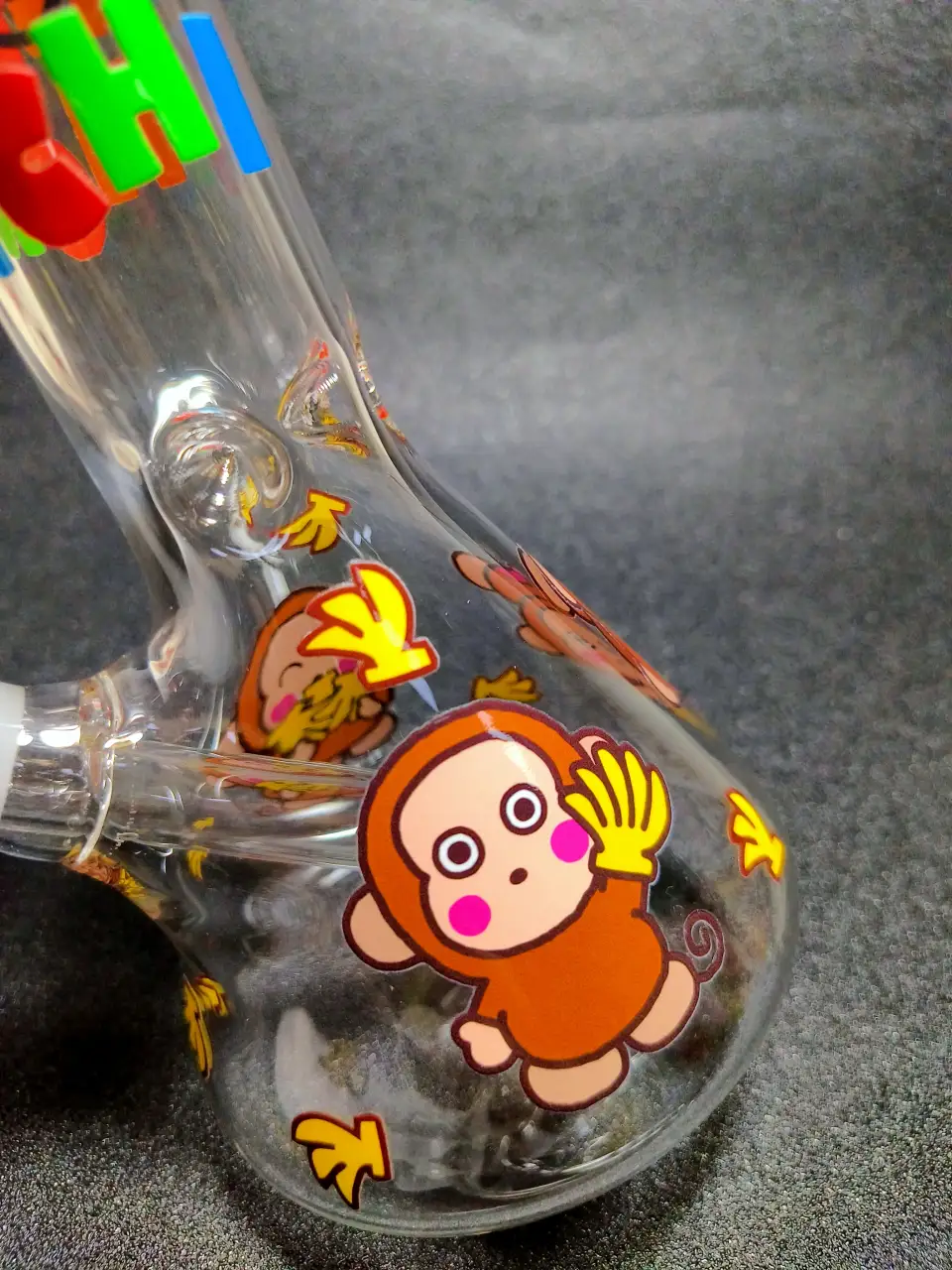 10 Inch Monkey Banana Cartoon Beaker Glass Bong - Image 7