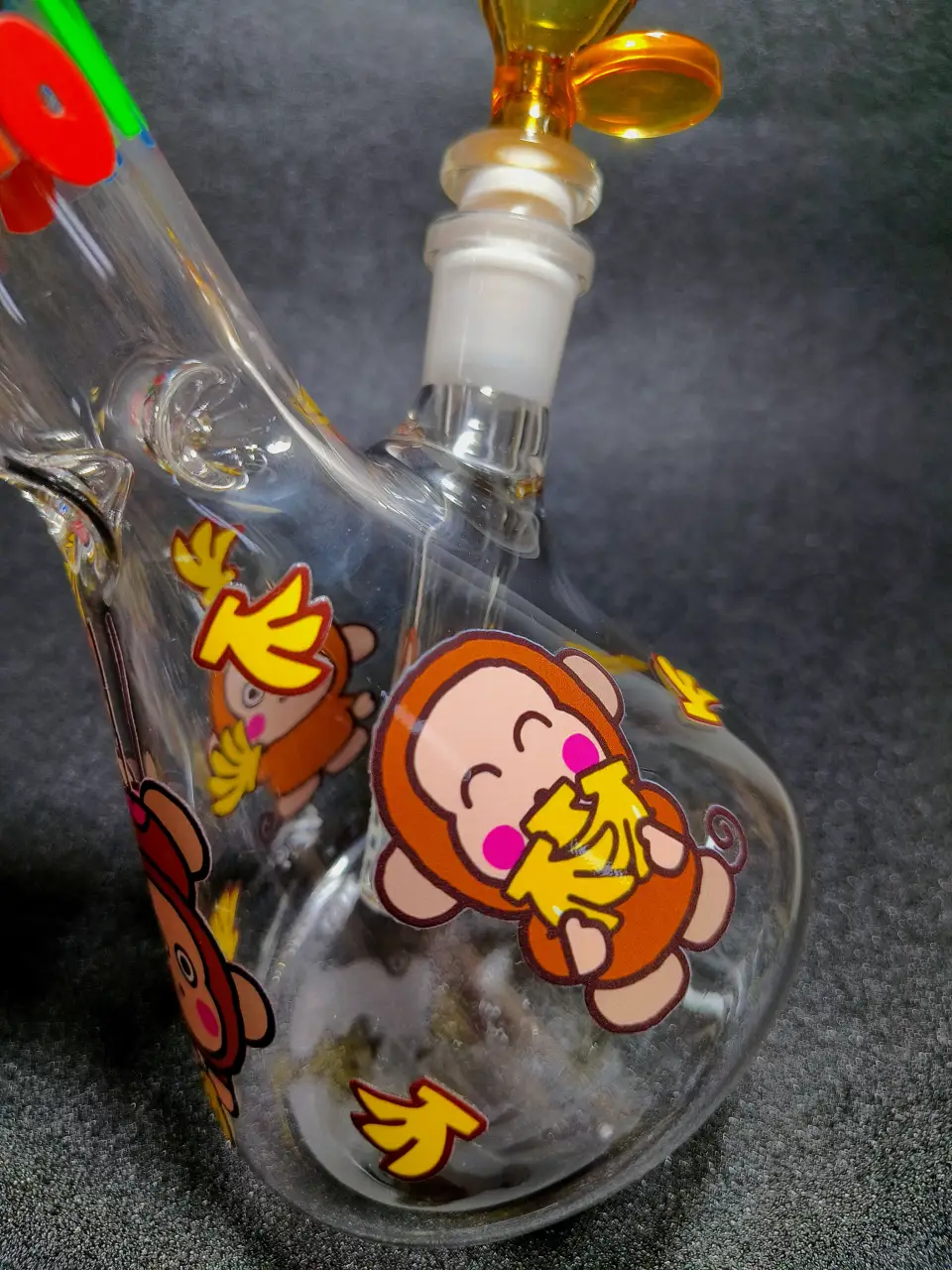 10 Inch Monkey Banana Cartoon Beaker Glass Bong - Image 8