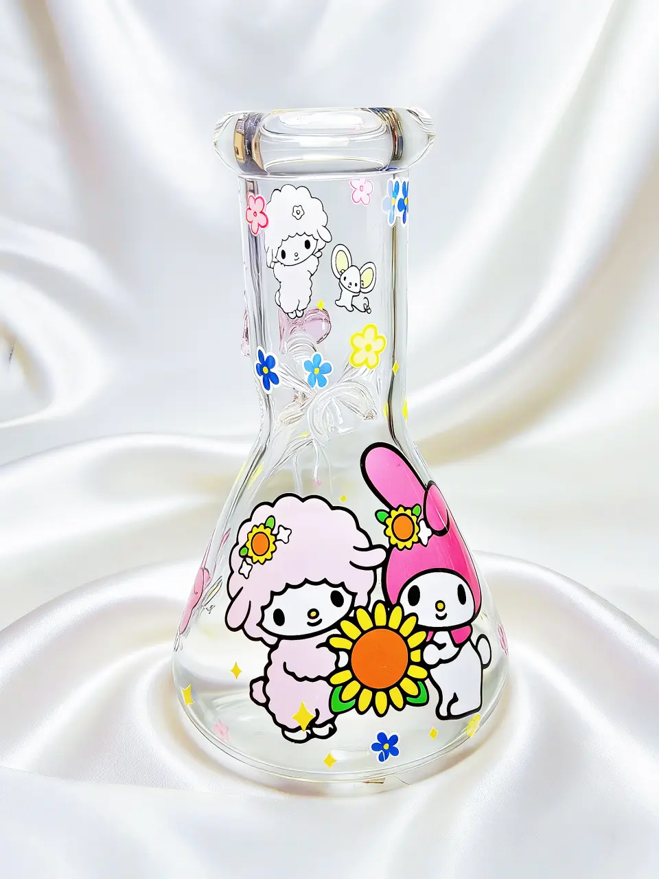 8-Inch 5mm My Melody & My Sweet Piano Sunflower Garden Beaker Bong