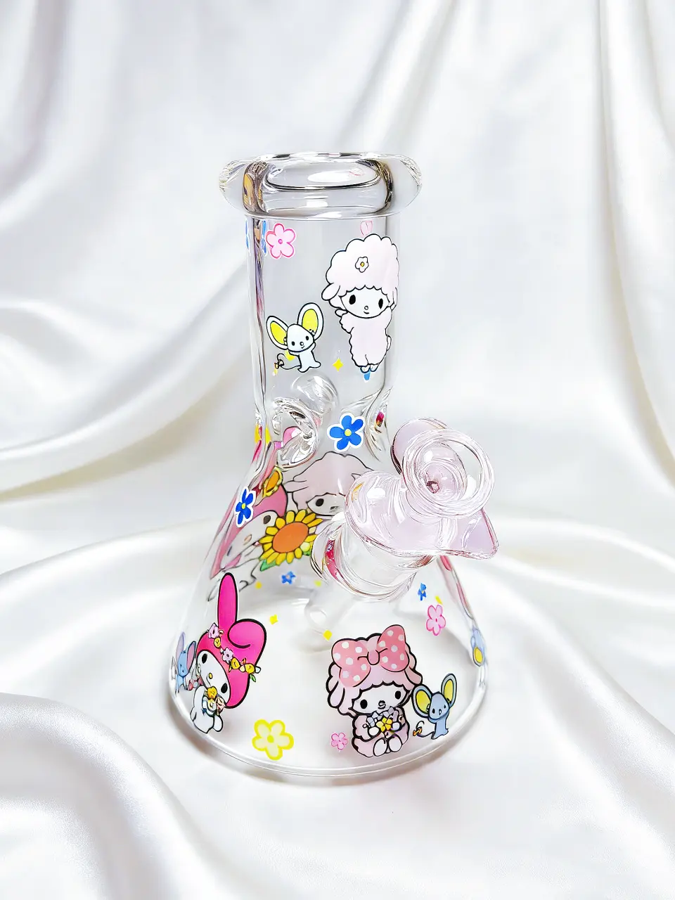 8-Inch 5mm My Melody & My Sweet Piano Sunflower Garden Beaker Bong - Image 2
