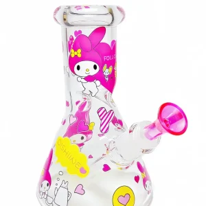 8 Inch 5mm My Melody Pink Party Beaker Glass Bong