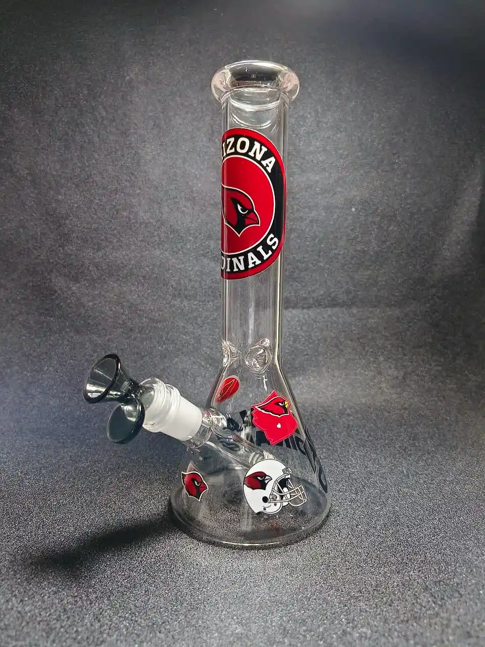 10 Inch Arizona Cardinals Red Storm Beaker Glass Bong - Image 5