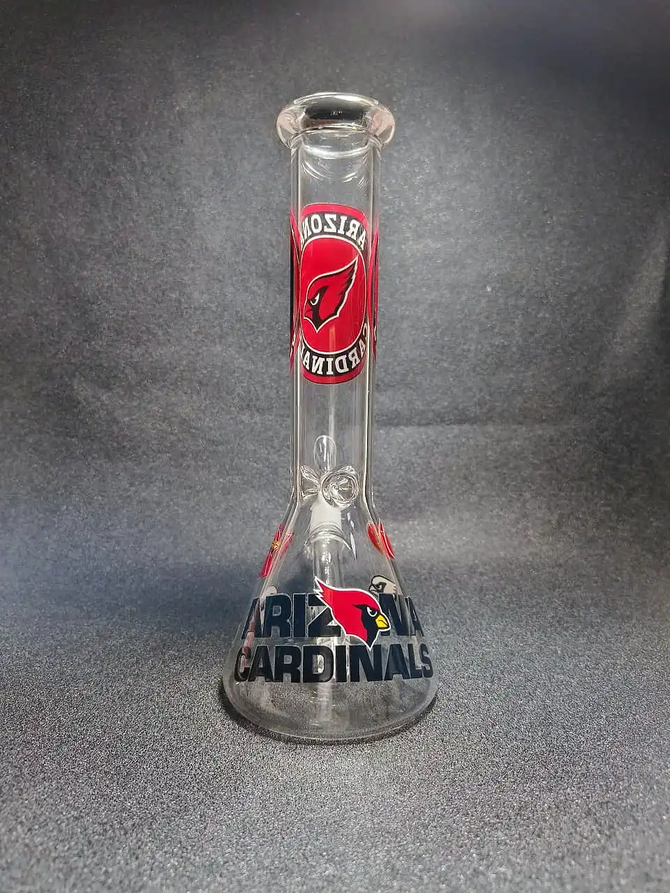 10 Inch Arizona Cardinals Red Storm Beaker Glass Bong - Image 3