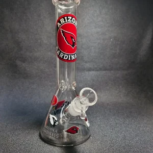 10 Inch Arizona Cardinals Red Storm Beaker Glass Bong