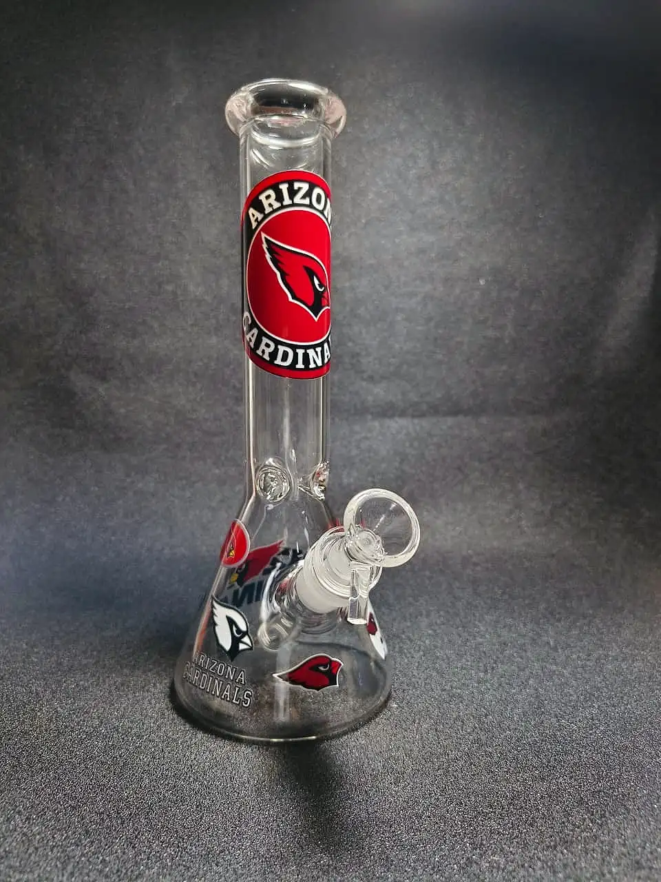 10 Inch Arizona Cardinals Red Storm Beaker Glass Bong