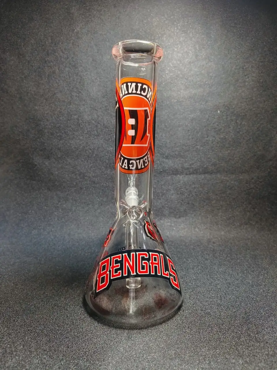 10 Inch Cincinnati Bengals Beaker Glass Bong with Ice Catcher - Image 3