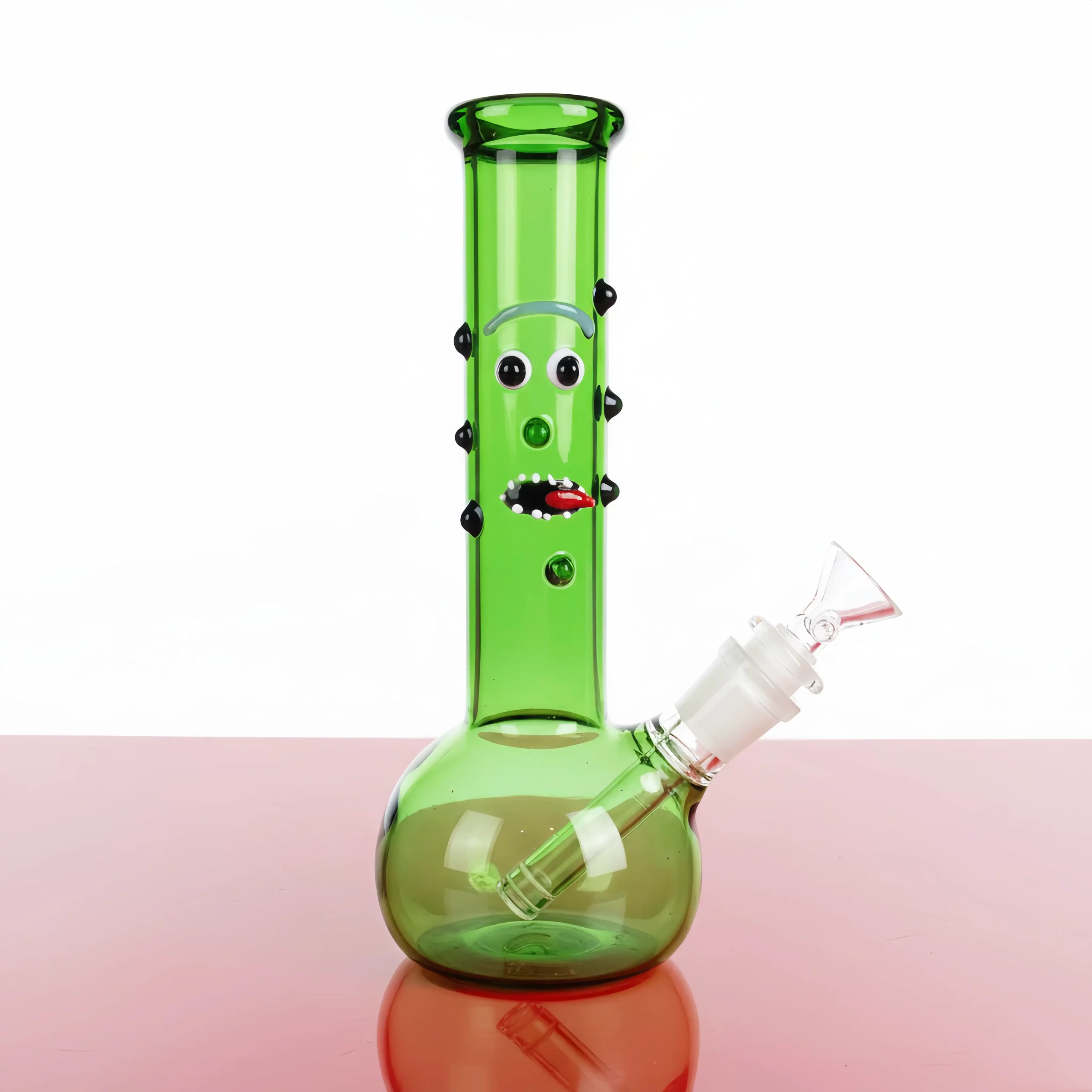 10-Inch Pickle Rick Bubble Base Glass Bong - Image 2