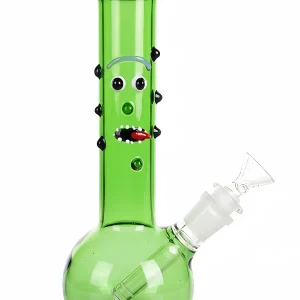 10-Inch Pickle Rick Bubble Base Glass Bong