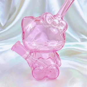 5 Inch Pink Dream Hello Kitty 3D Glass Bubbler