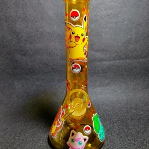 10 Inch Pokémon Character Amber Borosilicate Glass Beaker Bong