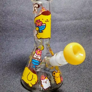 Pompompurin Summer Island 8 Inch Beaker Glass Bong