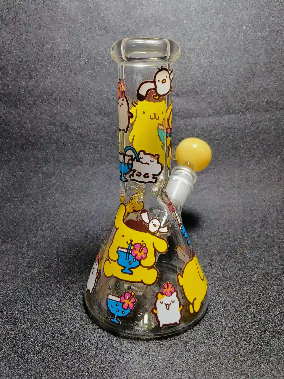 Pompompurin Summer Island 8 Inch Beaker Glass Bong - Image 3