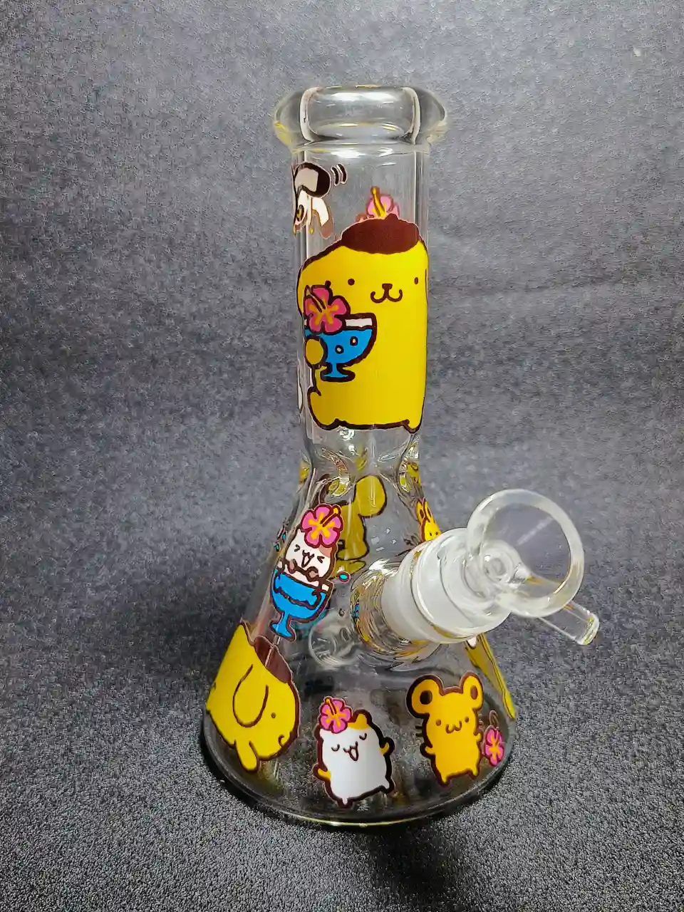 Pompompurin Summer Island 8 Inch Beaker Glass Bong - Image 4