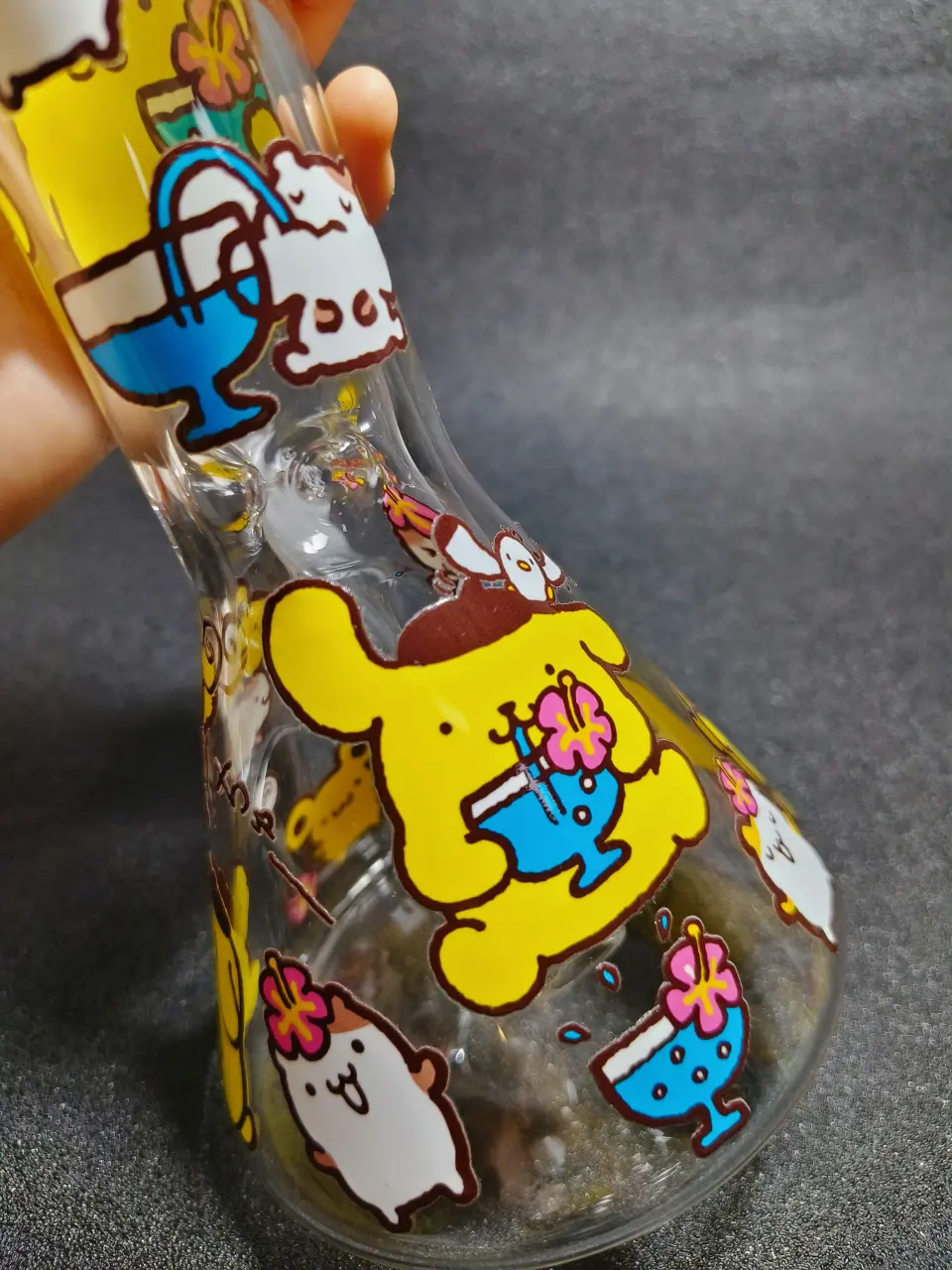 Pompompurin Summer Island 8 Inch Beaker Glass Bong - Image 5