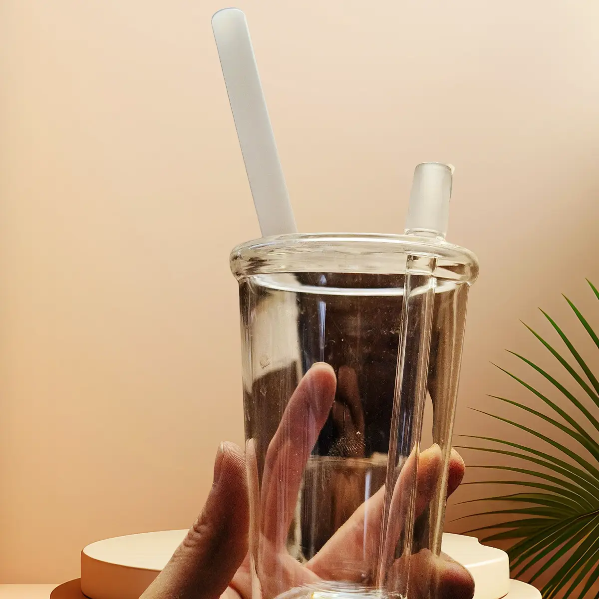 Portable Discreet Glass Cup Bubbler Bong