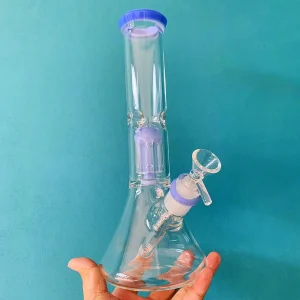 11 Inch Borosilicate Glass Beaker Bong with Tree Perc and Ice Catcher