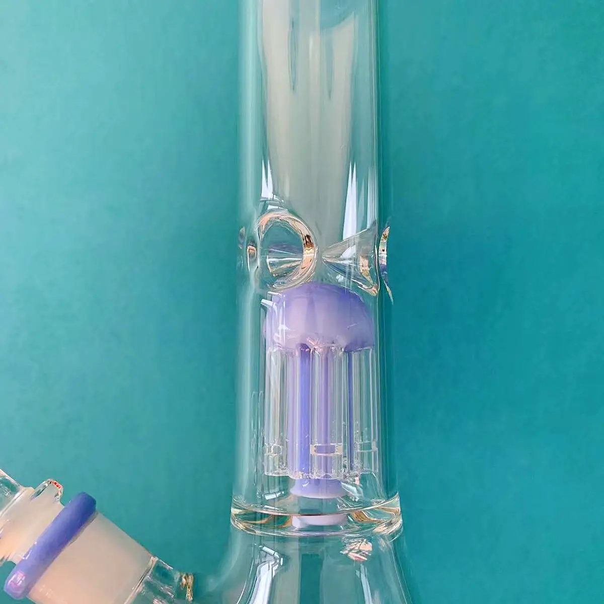 11 Inch Borosilicate Glass Beaker Bong with Tree Perc and Ice Catcher - Image 6