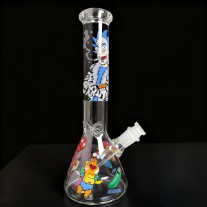 10-Inch Rick and Morty Beaker Borosilicate Glass Bong